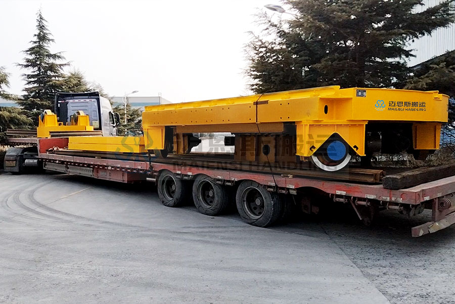 江苏某钢材厂承重230吨铁水包车轨道转盘发货现场
